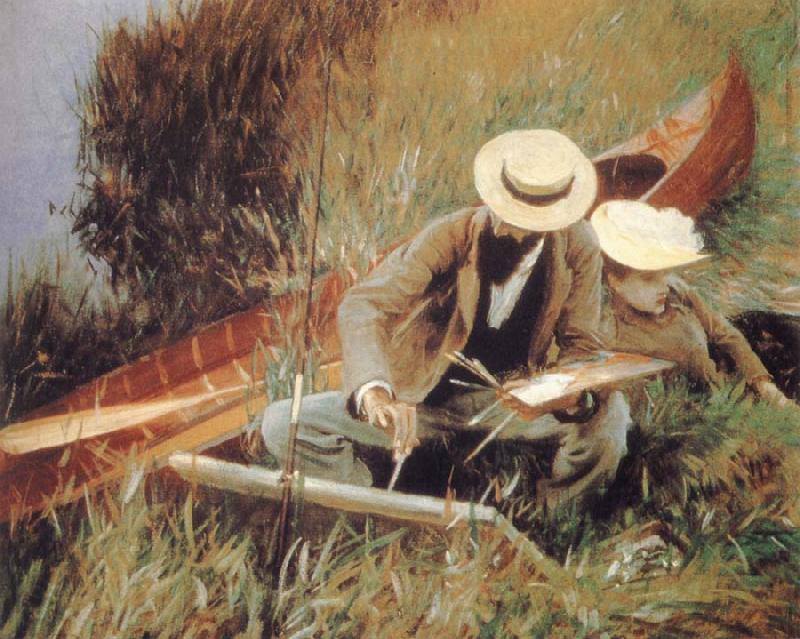 John Singer Sargent Paul Helleu Sketching with his wife France oil painting art